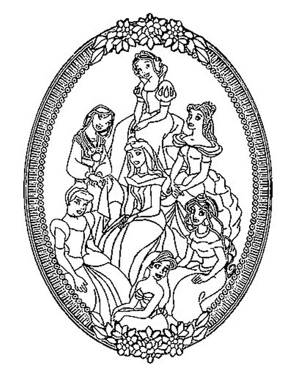 Kids-n-fun | Kleurplaat Disney Prinsessen Alle Disney prinsessen